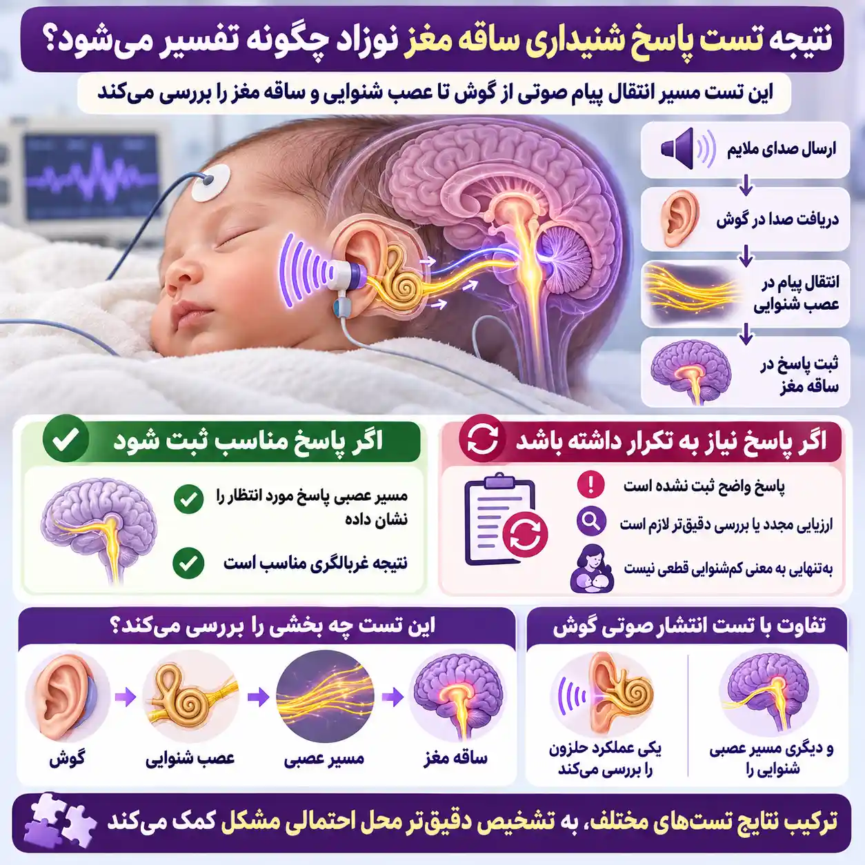 نتیجه تست AABR نوزاد