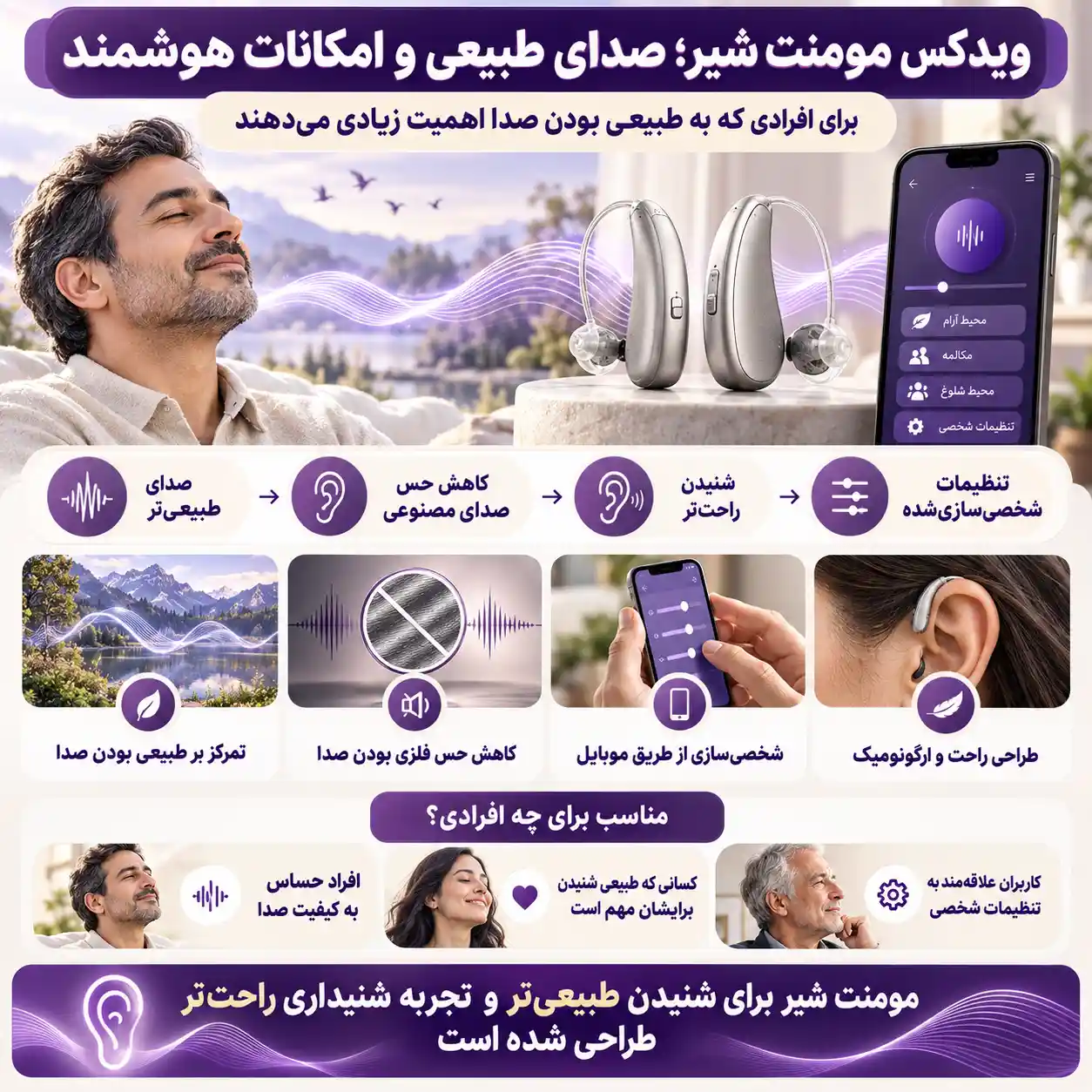 سمعک مومنت شیر ویدکس، یکی از مدل های سمعک هوشمند ویدکس